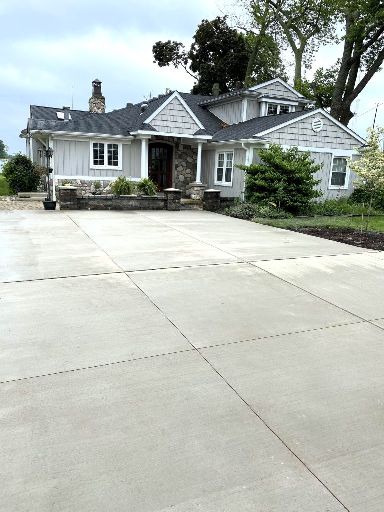 Client Service stamped concrete patio