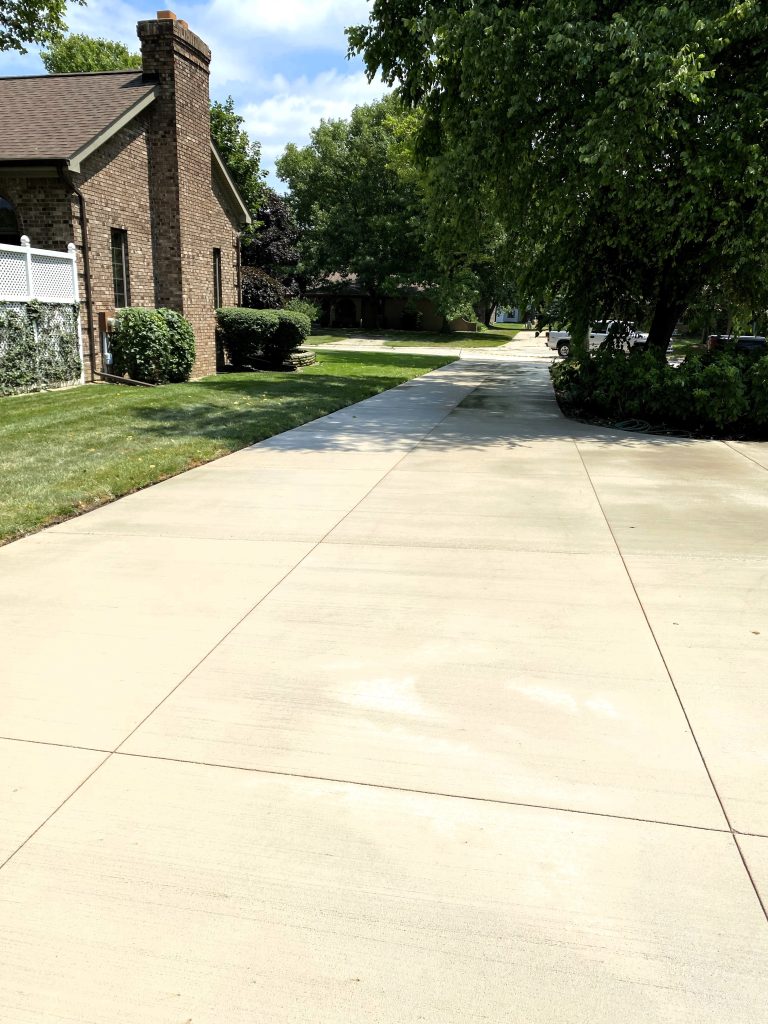 Client Service stamped concrete driveway